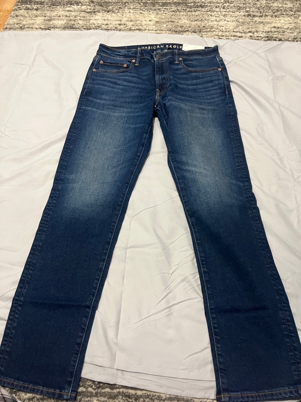 American Eagle Outfitters Men’s Dark Blue Slim Straight Jeans